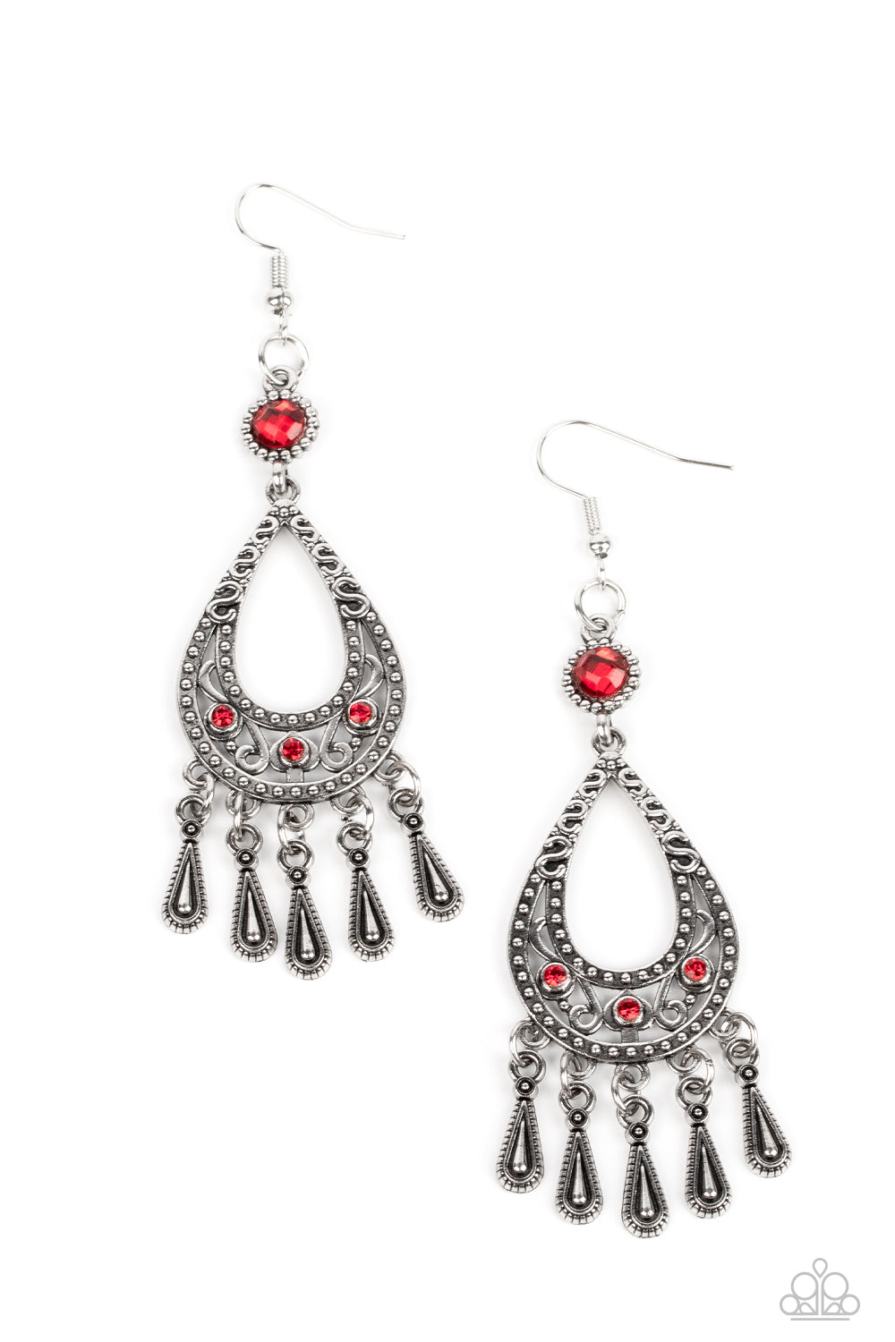 Viva la DIVA - red - Paparazzi earrings
