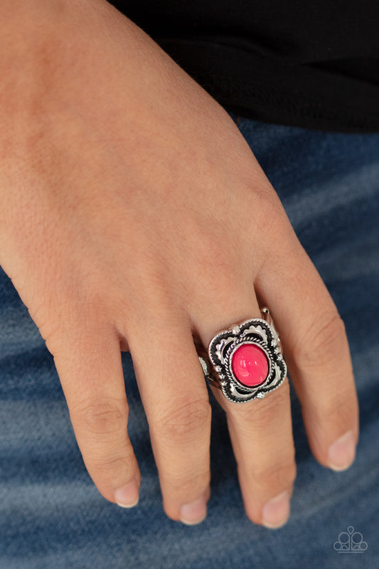 Vivaciously Vibrant - pink - Paparazzi ring