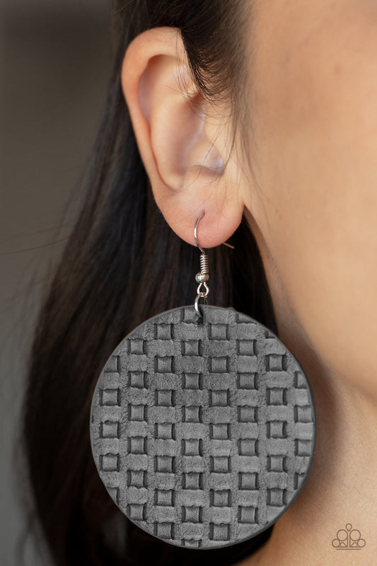 WEAVE Me Out Of It - silver - Paparazzi earrings
