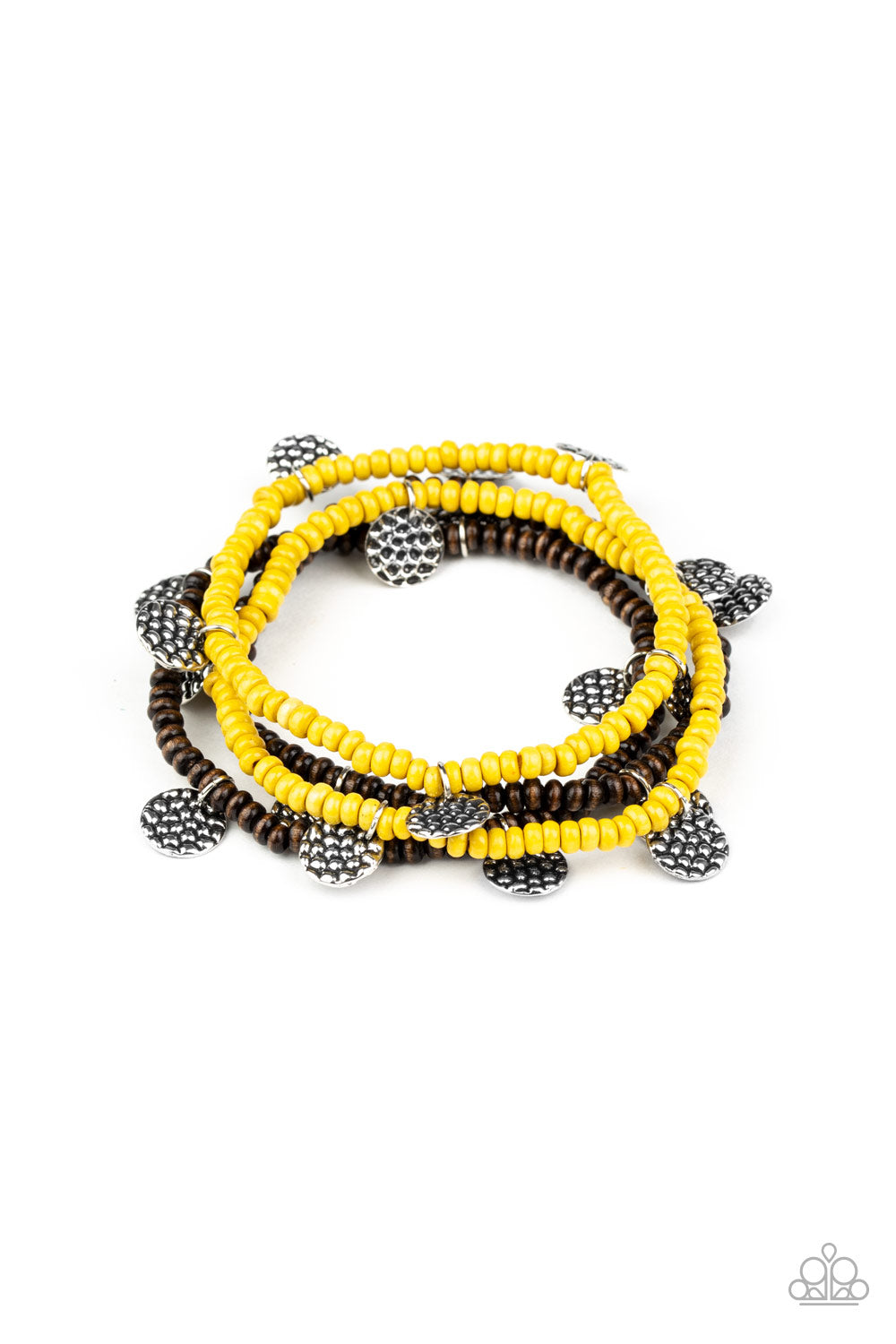 WOODnt Count It - yellow - Paparazzi bracelet