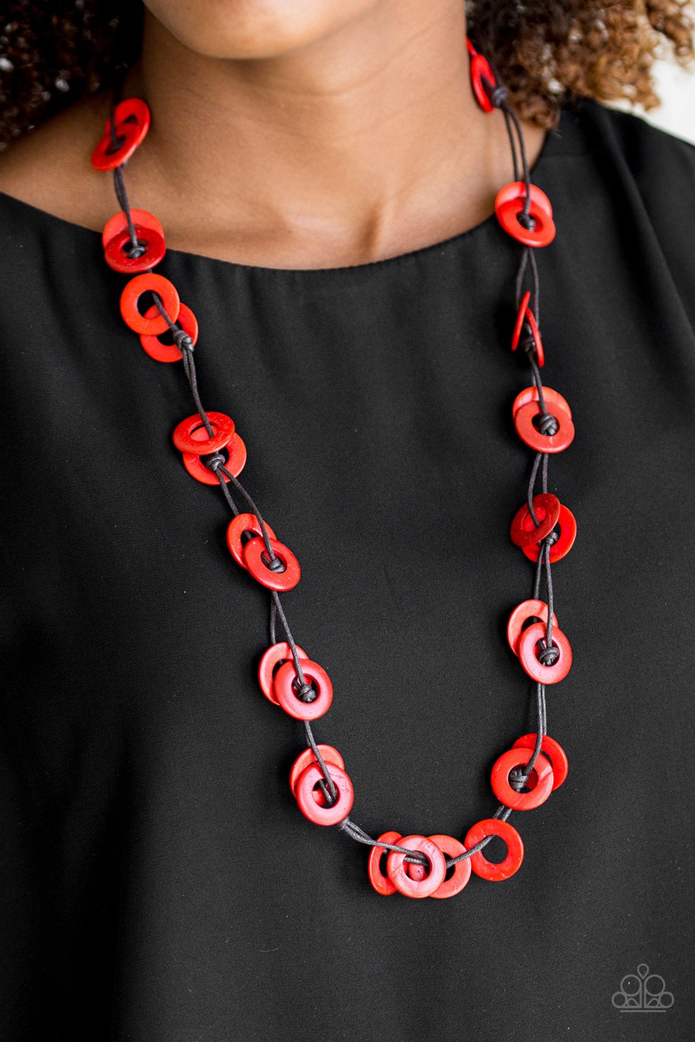 Waikiki Winds - red - Paparazzi necklace