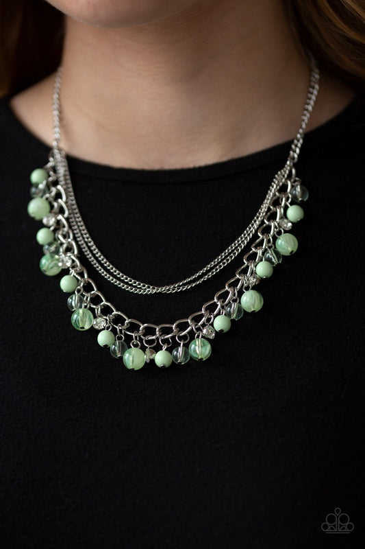Wait and SEA-green-Paparazzi necklace