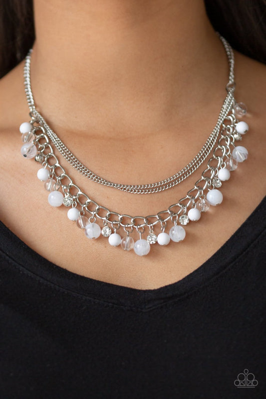 Wait and SEA-white-Paparazzi necklace