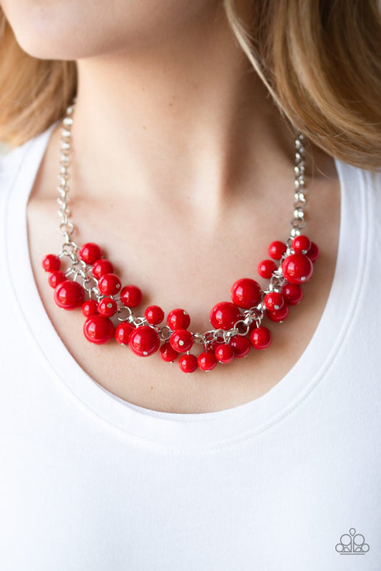 Walk This BROADWAY-red-Paparazzi necklace