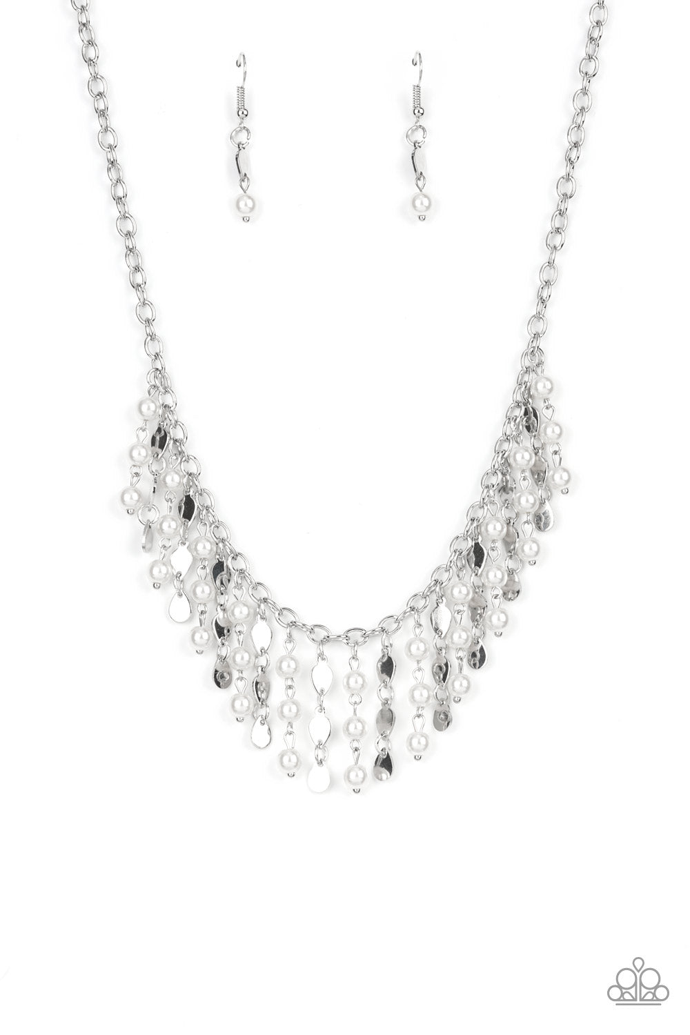 Wall Street Stylist - white - Paparazzi necklace