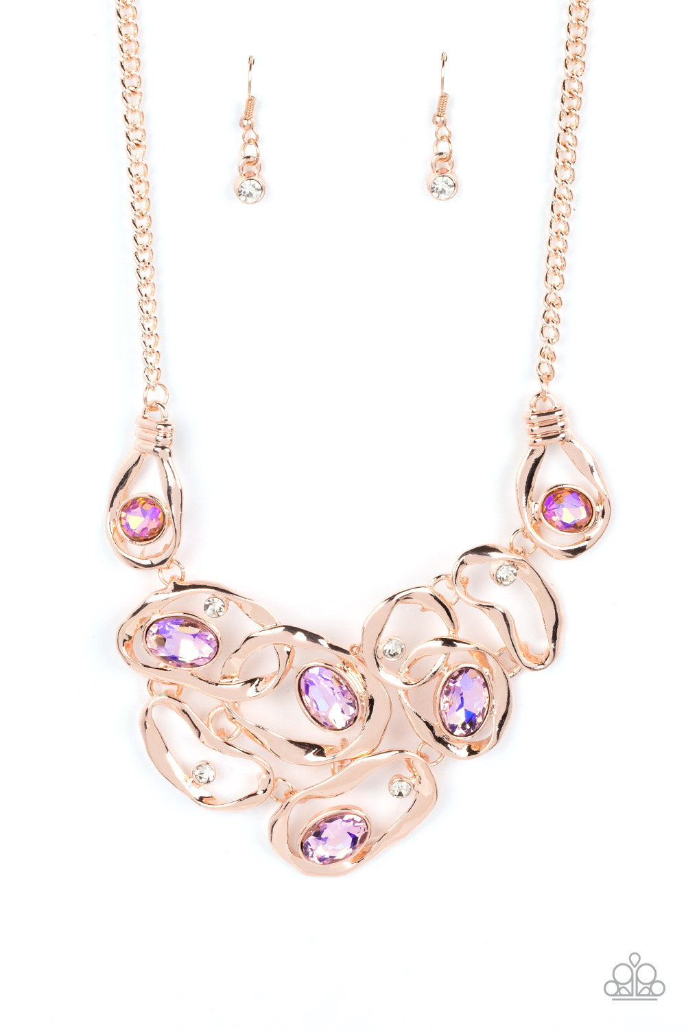 Warp Speed - rose gold - Paparazzi necklace