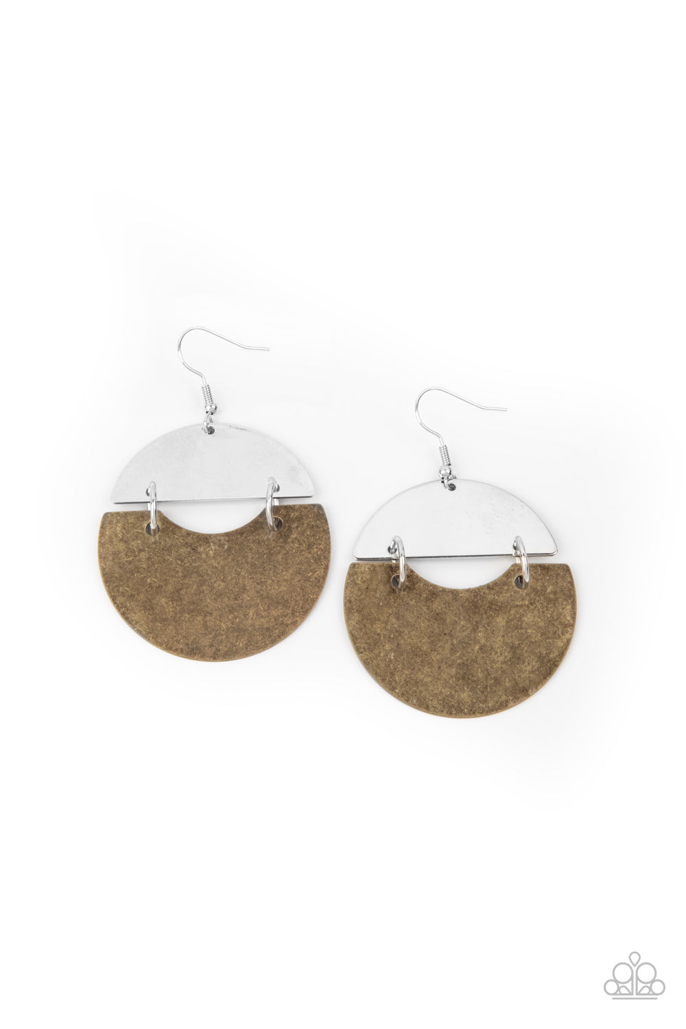 Watching The Sunrise - brass - Paparazzi earrings