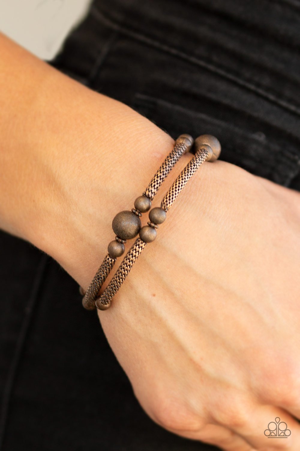 West End Wraparound-copper-Paparazzi bracelet