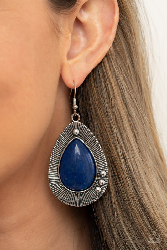 Western Fantasy - blue - Paparazzi earrings