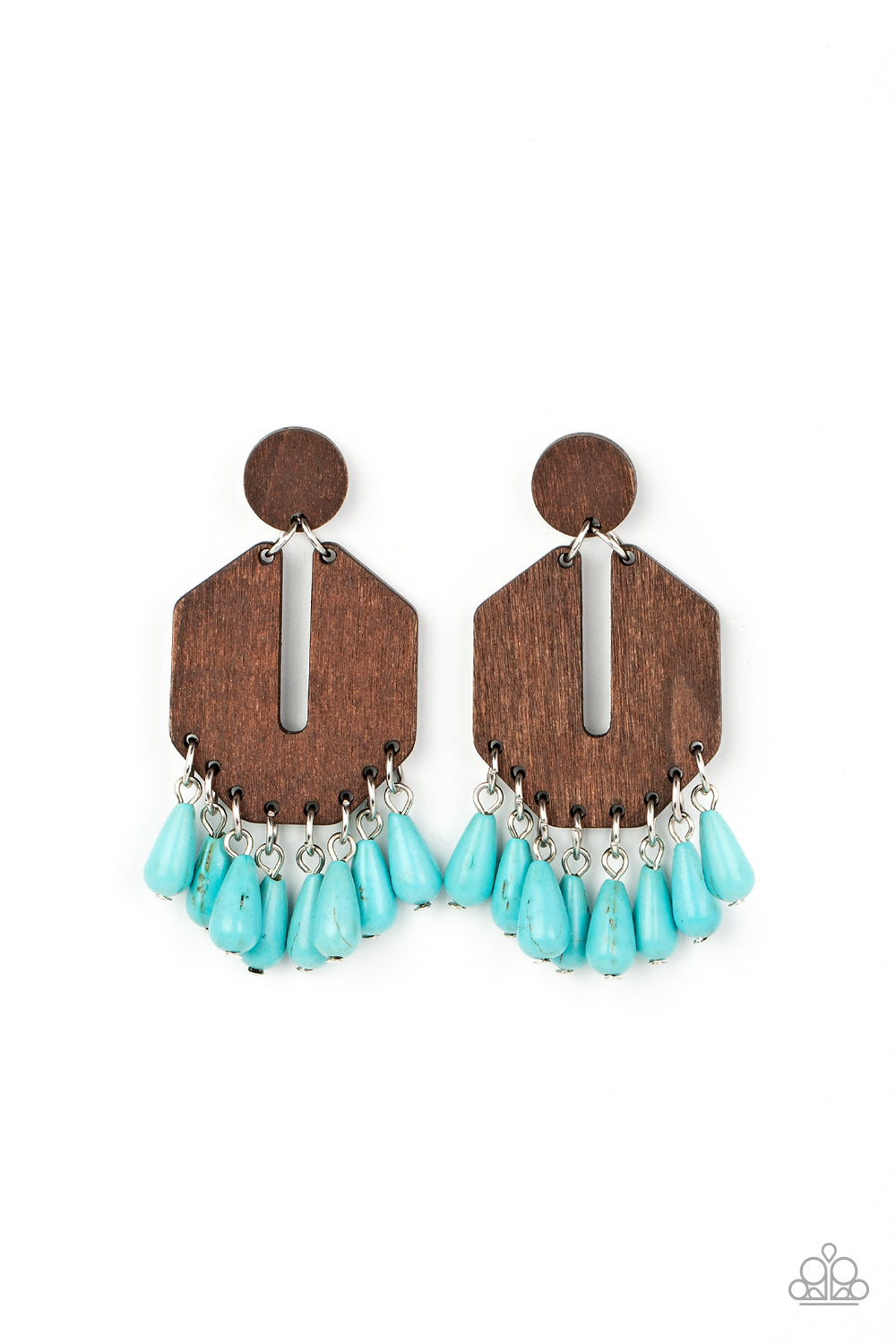 Western Retreat - blue - Paparazzi earrings