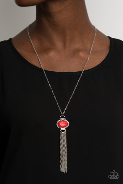 What GLOWS Up - red - Paparazzi necklace