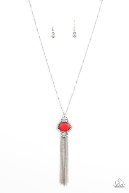 What GLOWS Up - red - Paparazzi necklace