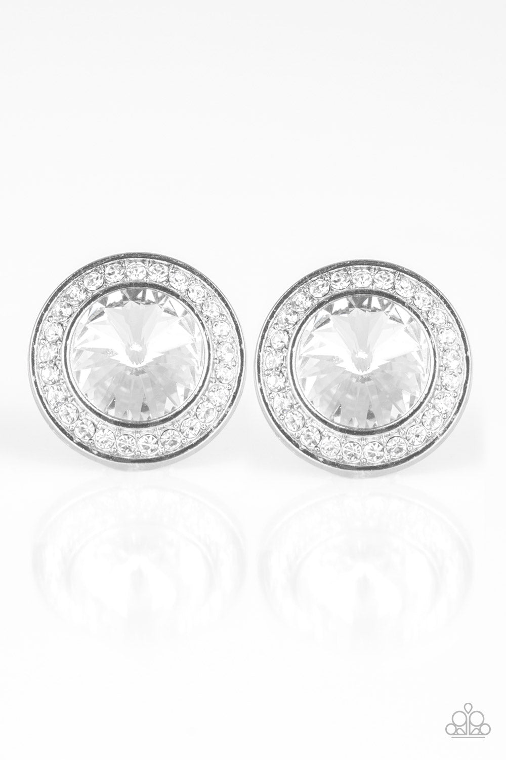 What Should I BLING - white - Paparazzi earrings