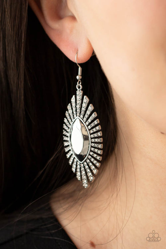Who Is The FIERCEST Of Them All - white - Paparazzi earrings