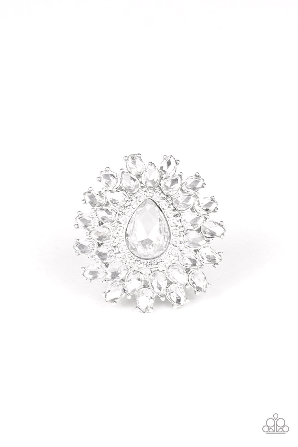 Who's Counting - white - Paparazzi ring