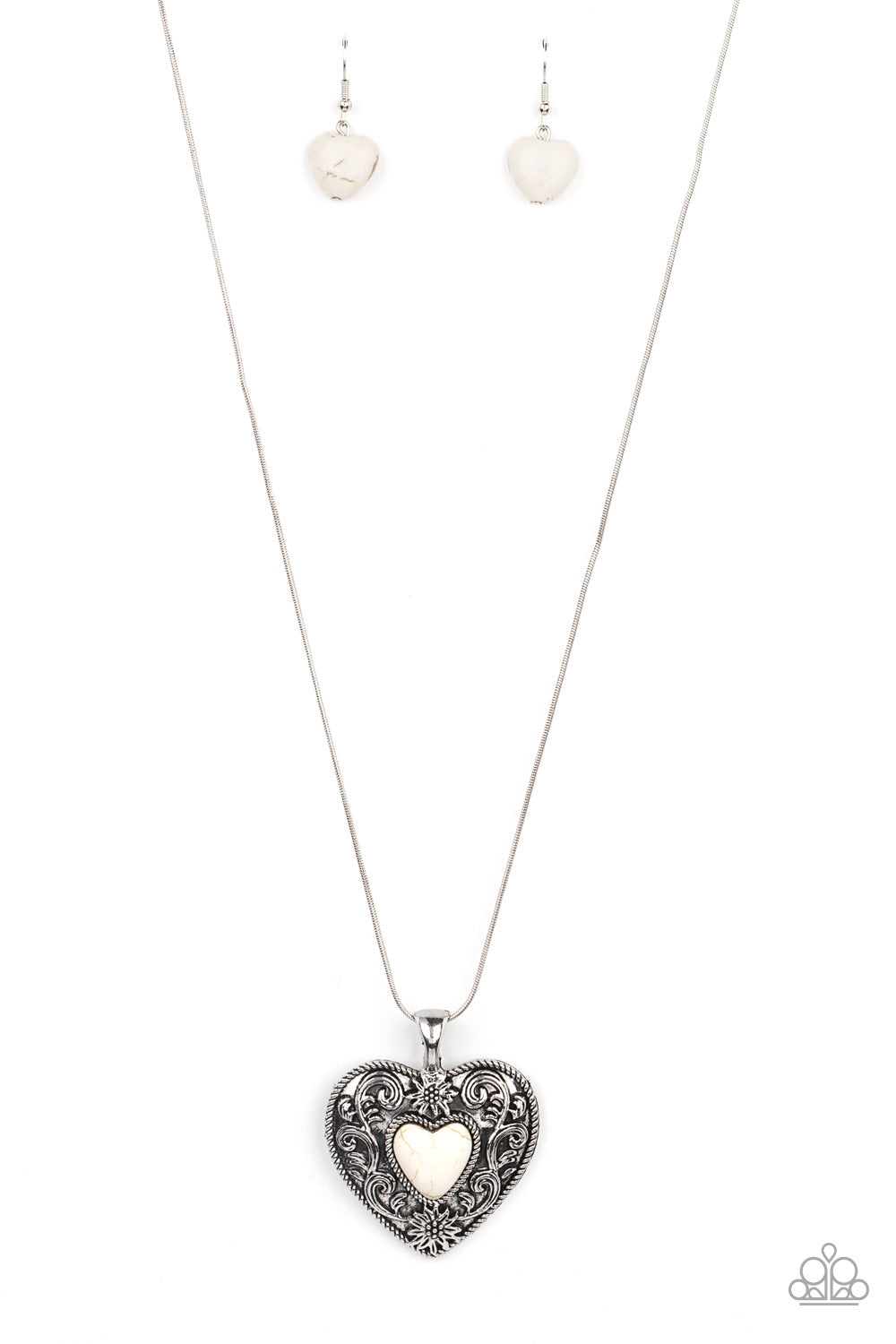Wholeheartedly Whimsical - white - Paparazzi necklace
