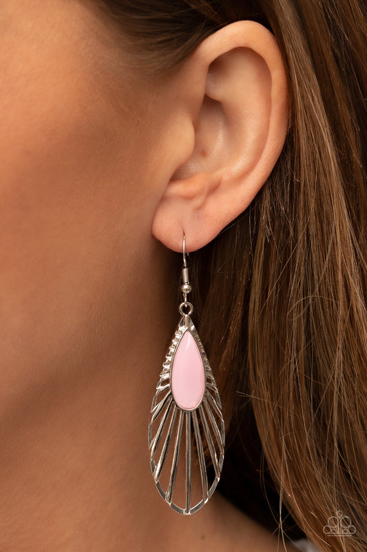 WING-A-Ding-Ding - pink - Paparazzi earrings