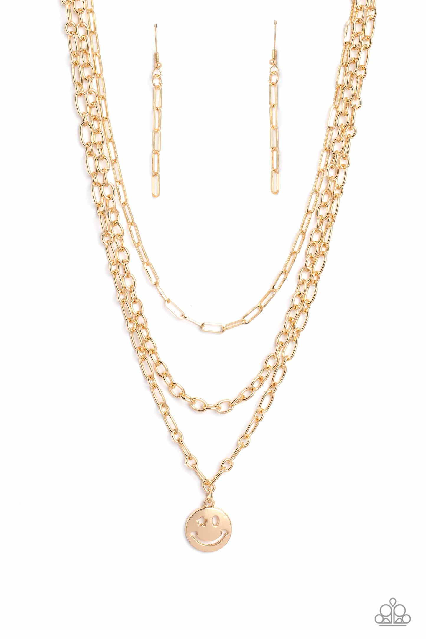 Winking Wanderer - gold - Paparazzi necklace