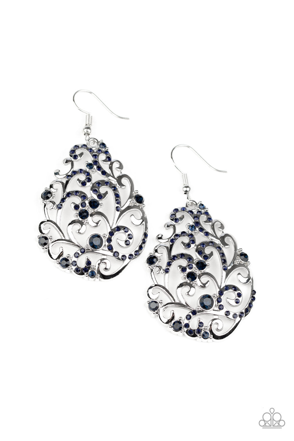 Winter Garden - blue - Paparazzi earrings