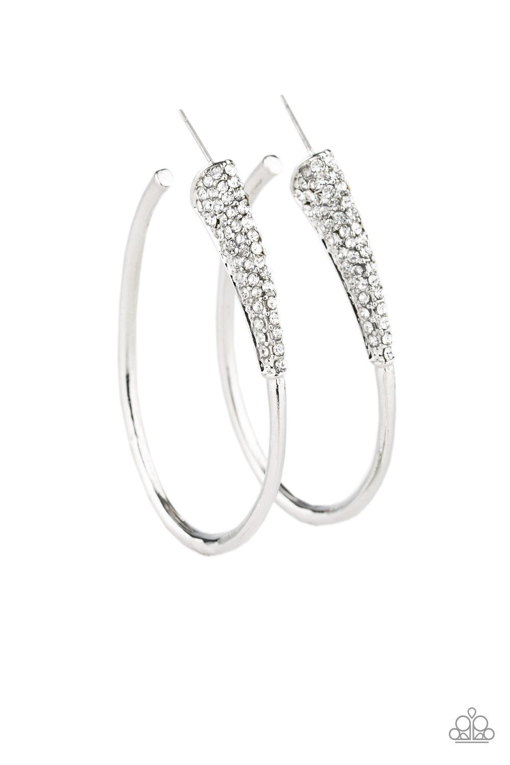 Winter Ice - white - Paparazzi earrings