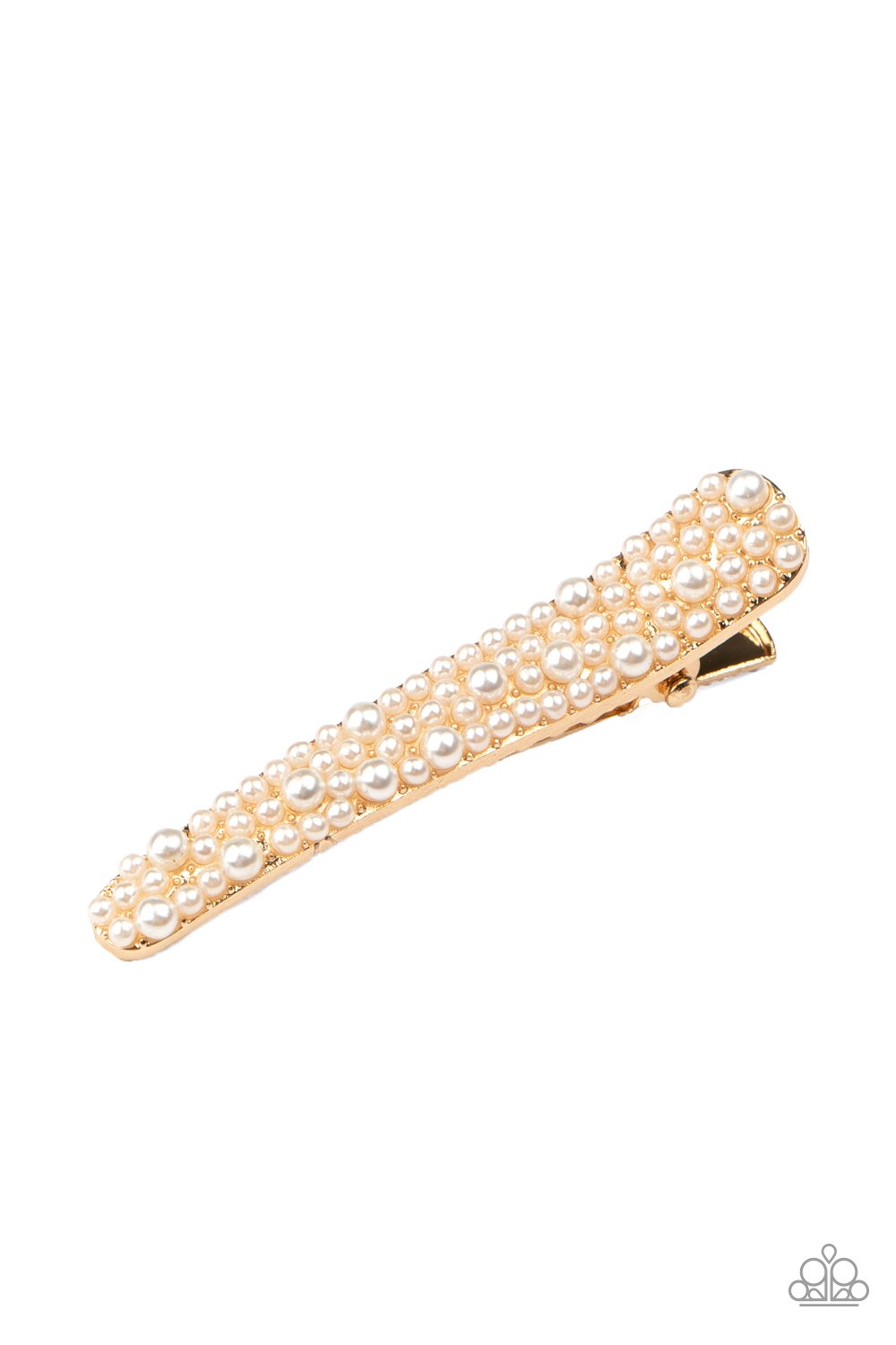 Wish You Were HAIR-gold-Paparazzi hair clip