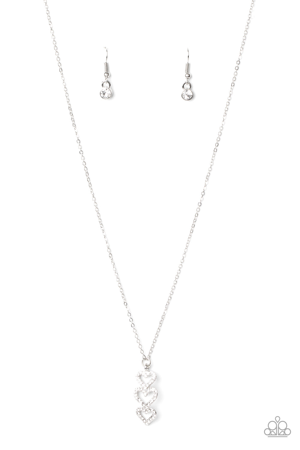 With All Your HEARTS - white - Paparazzi necklace