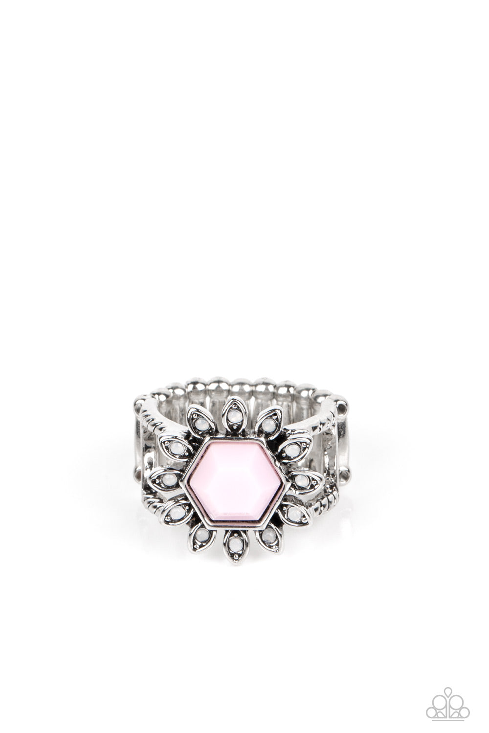 Wonderfully Wallflower - pink - Paparazzi ring