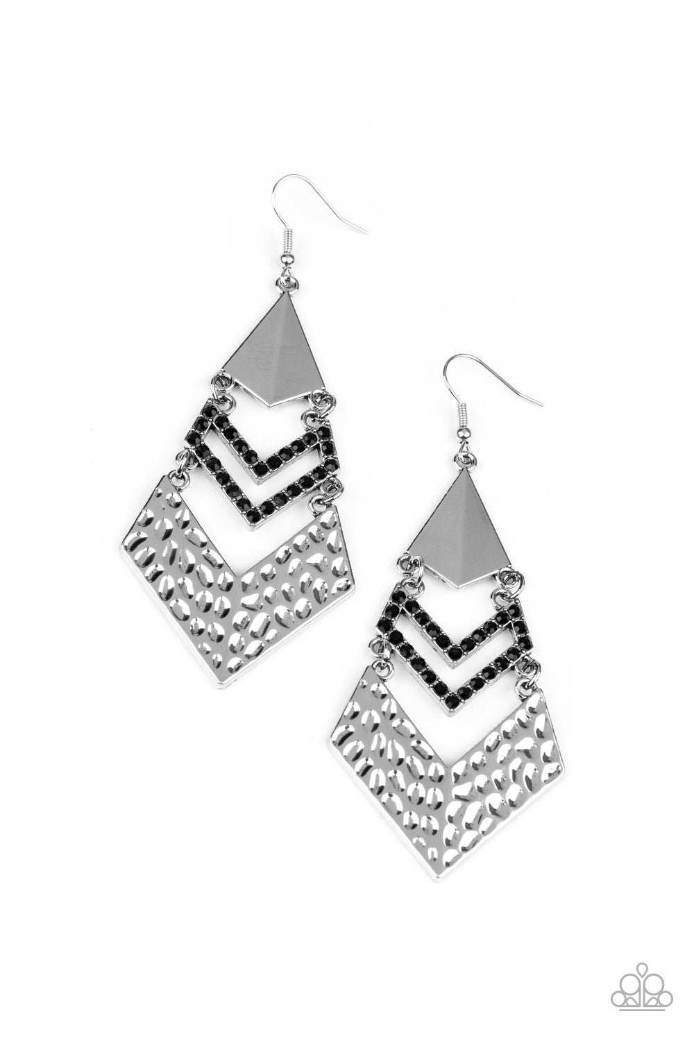 Work Hazard - black - Paparazzi earrings