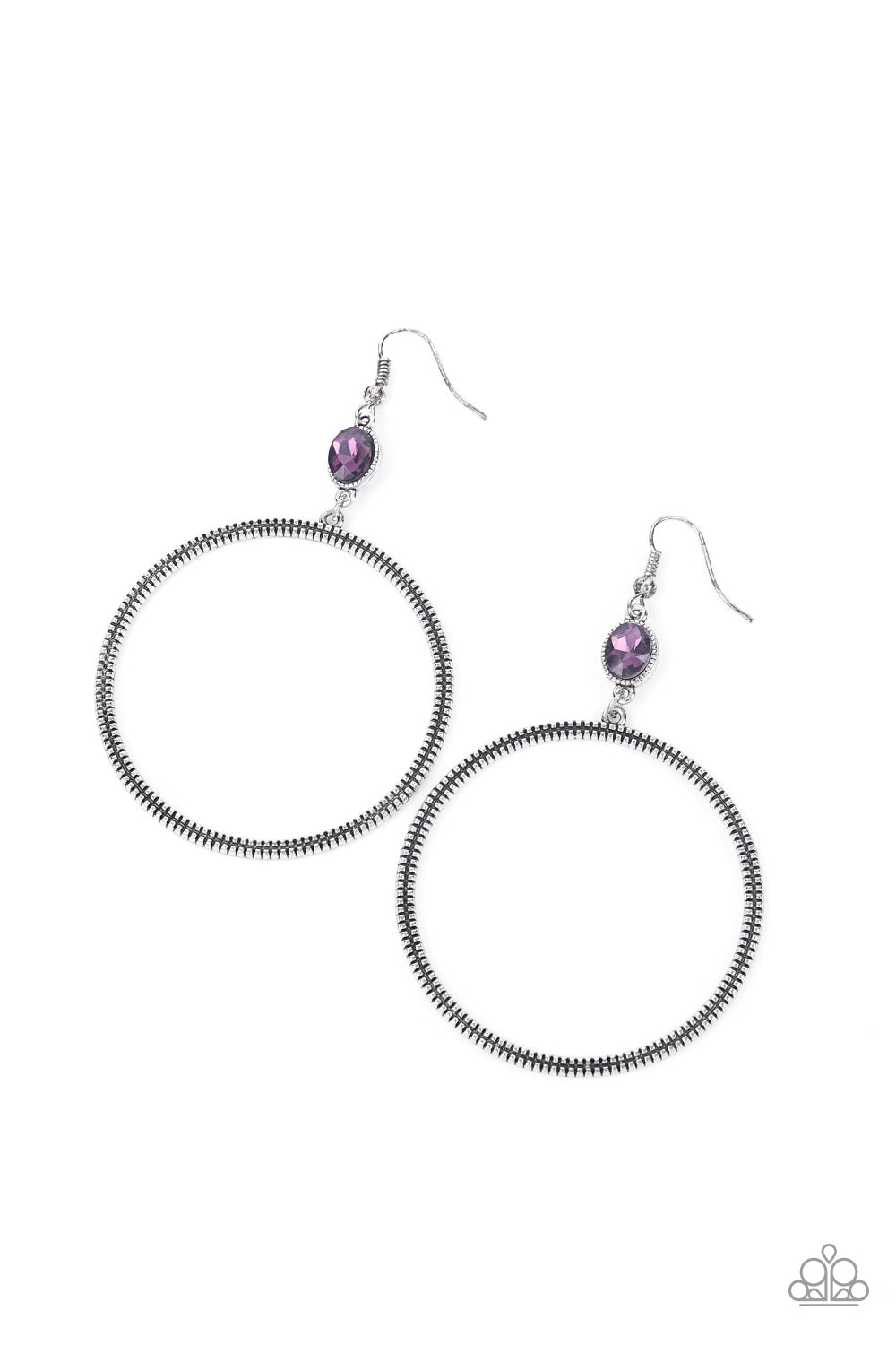 Work That Circuit - purple - Paparazzi earrings