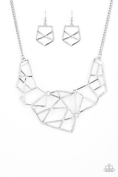 World Shattering - silver - Paparazzi necklace