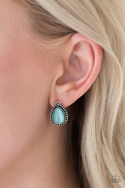 Wouldnt GLEAM of It - blue - Paparazzi earrings