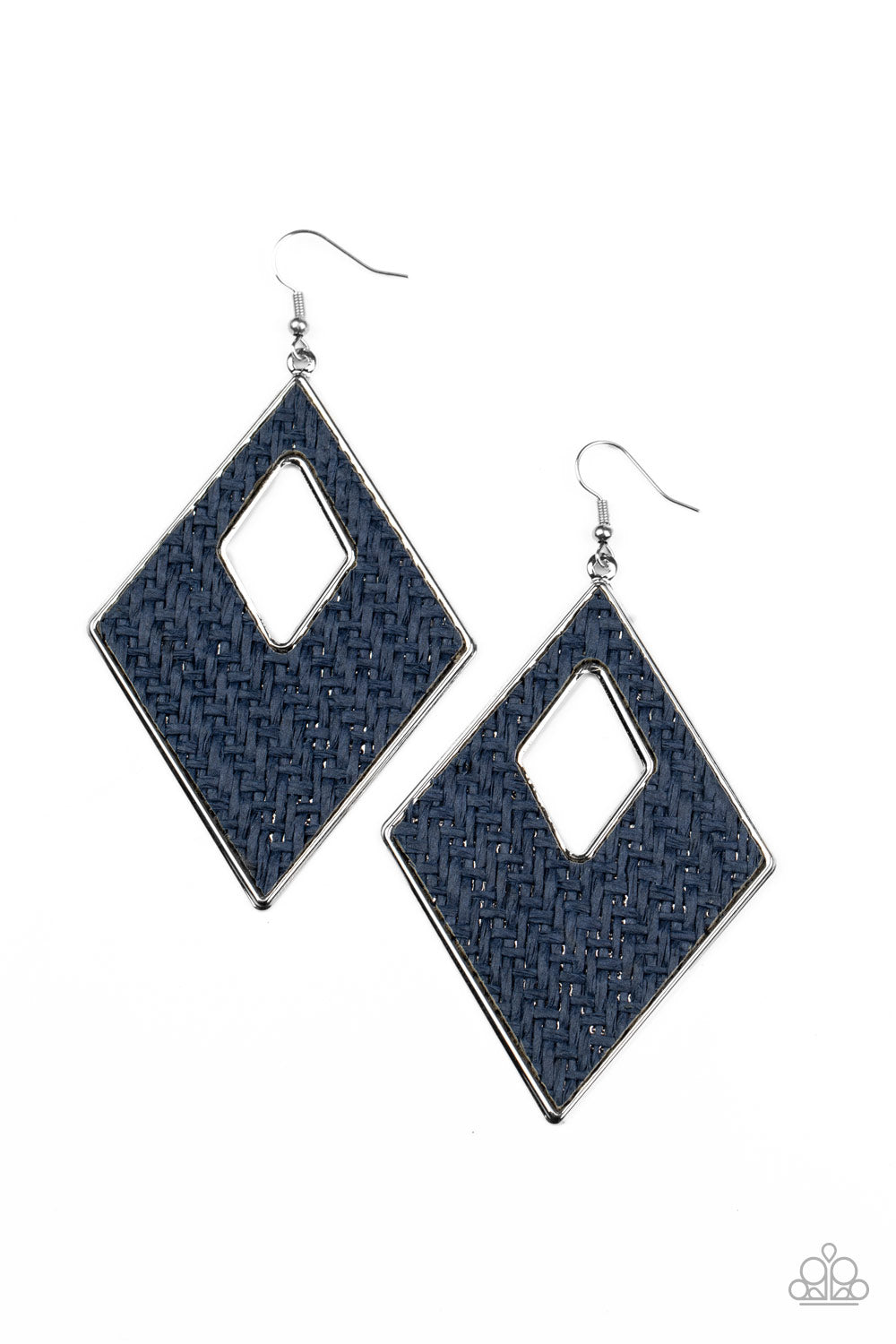 Woven Wanderer - blue - Paparazzi earrings
