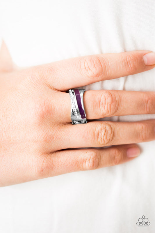 Wrapped in Radiance - purple - Paparazzi ring