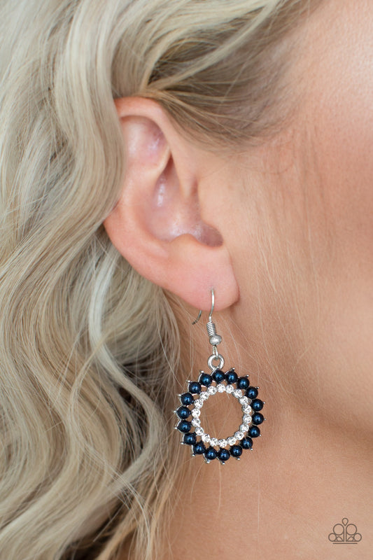 Wreathed in Radiance - blue - Paparazzi earrings