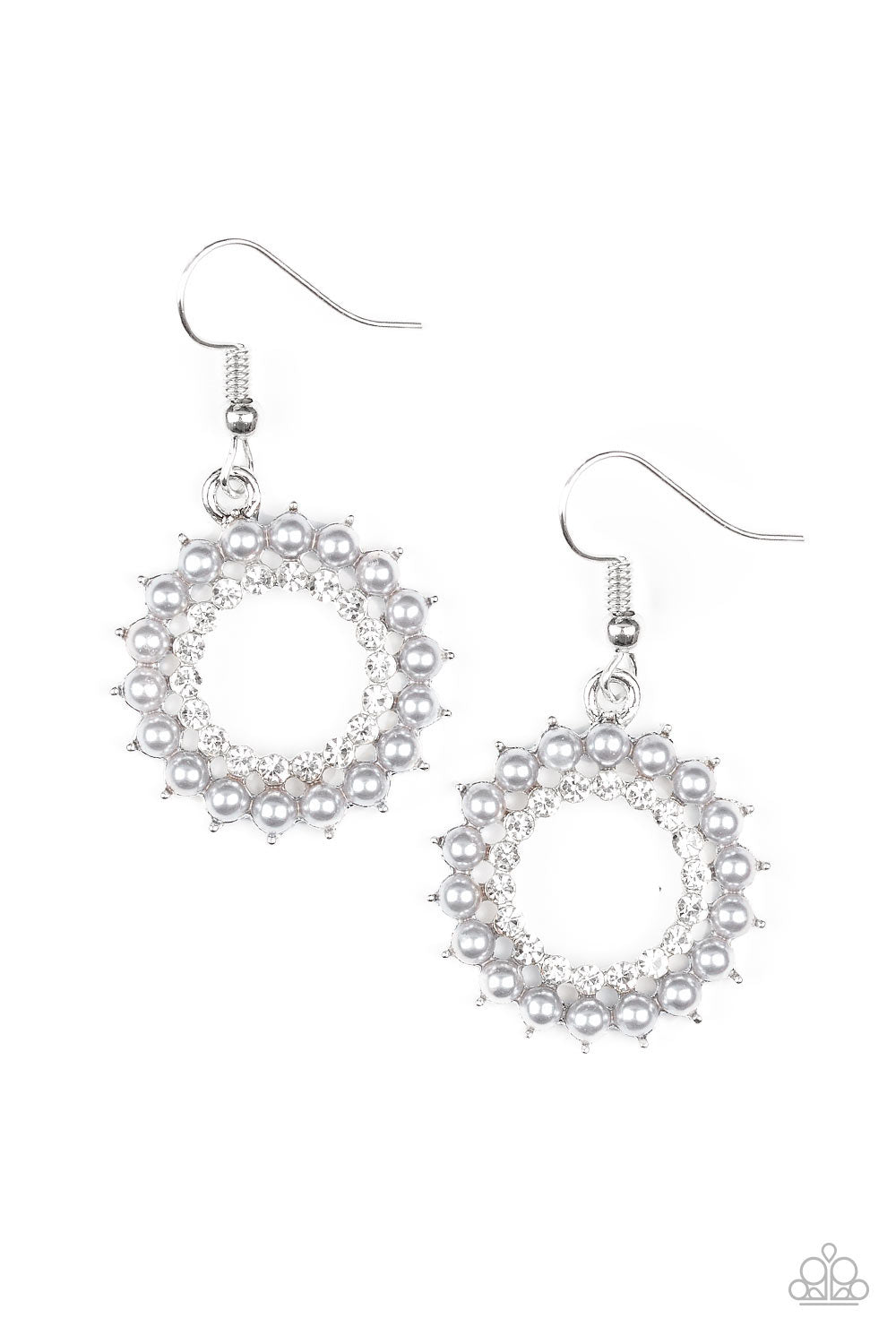 Wreathed in Radiance - silver - Paparazzi earrings