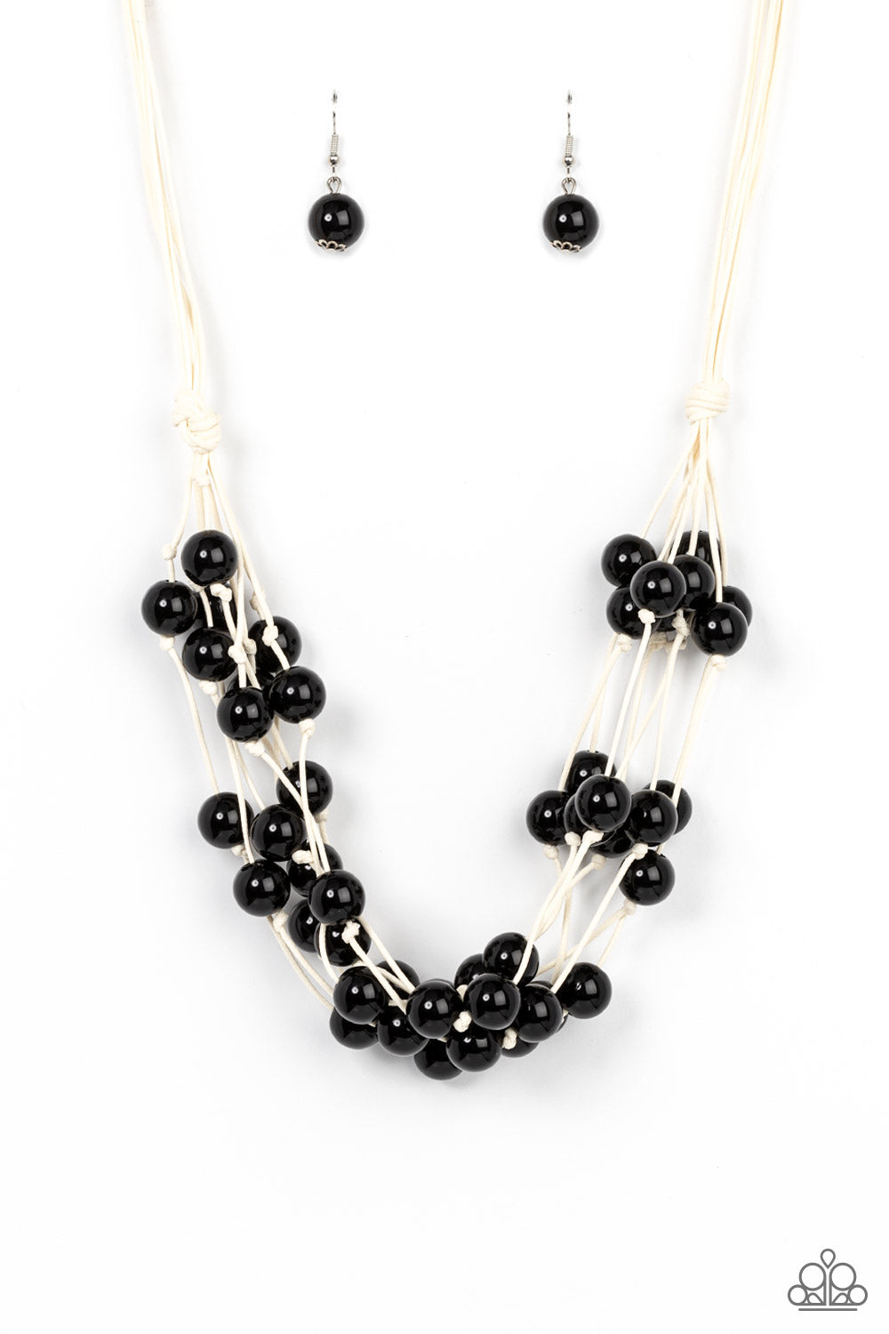Yacht Catch - black - Paparazzi necklace