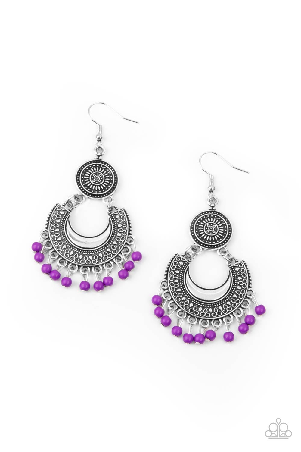 Yes, I CANCUN - purple - Paparazzi earrings