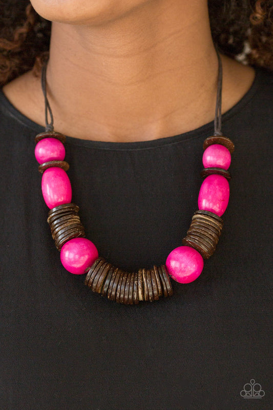 You Better Belize It - pink - Paparazzi necklace