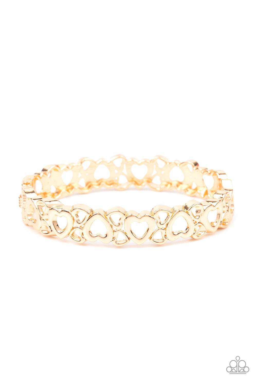 You HEART The Lady! - gold - Paparazzi bracelet