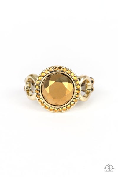 It's Gonna Glow - brass - Paparazzi ring