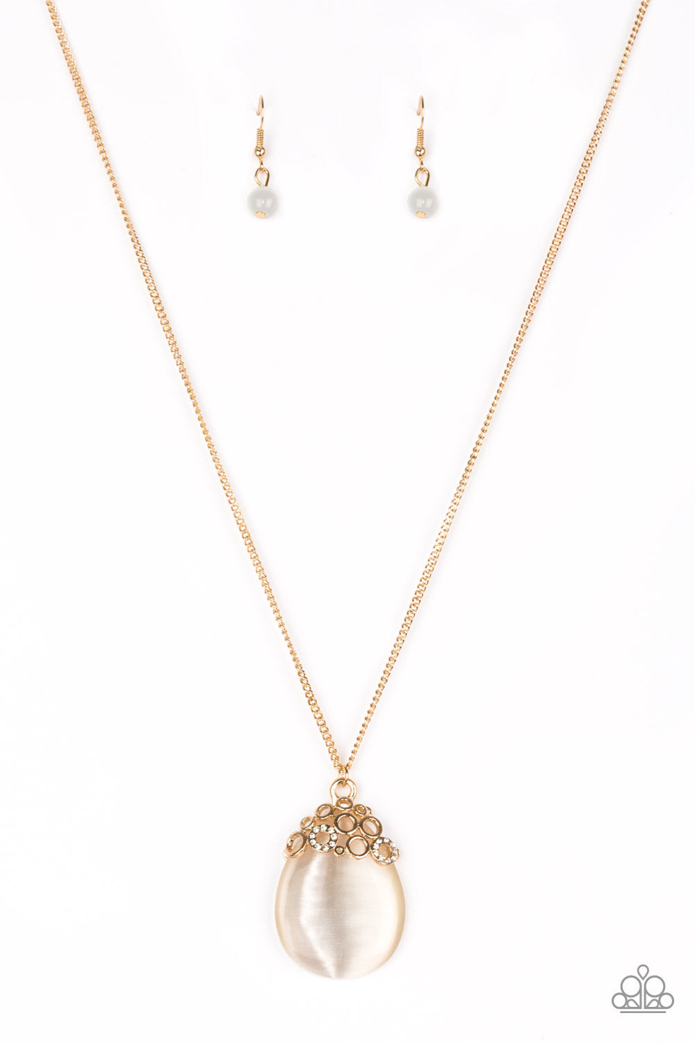 Nightcap and Gown - gold - Paparazzi necklace