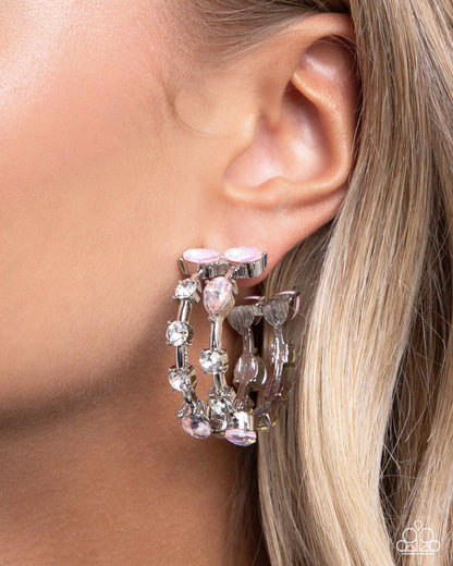 5th Avenue Fare - pink - Paparazzi earrings