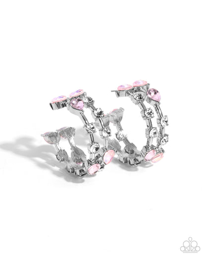 5th Avenue Fare - pink - Paparazzi earrings