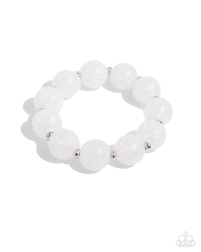 Arctic Affluence -white - Paparazzi bracelet