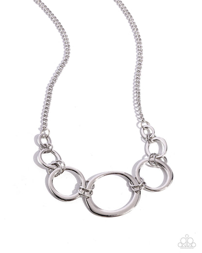 Short Circuit - silver - Paparazzi necklace