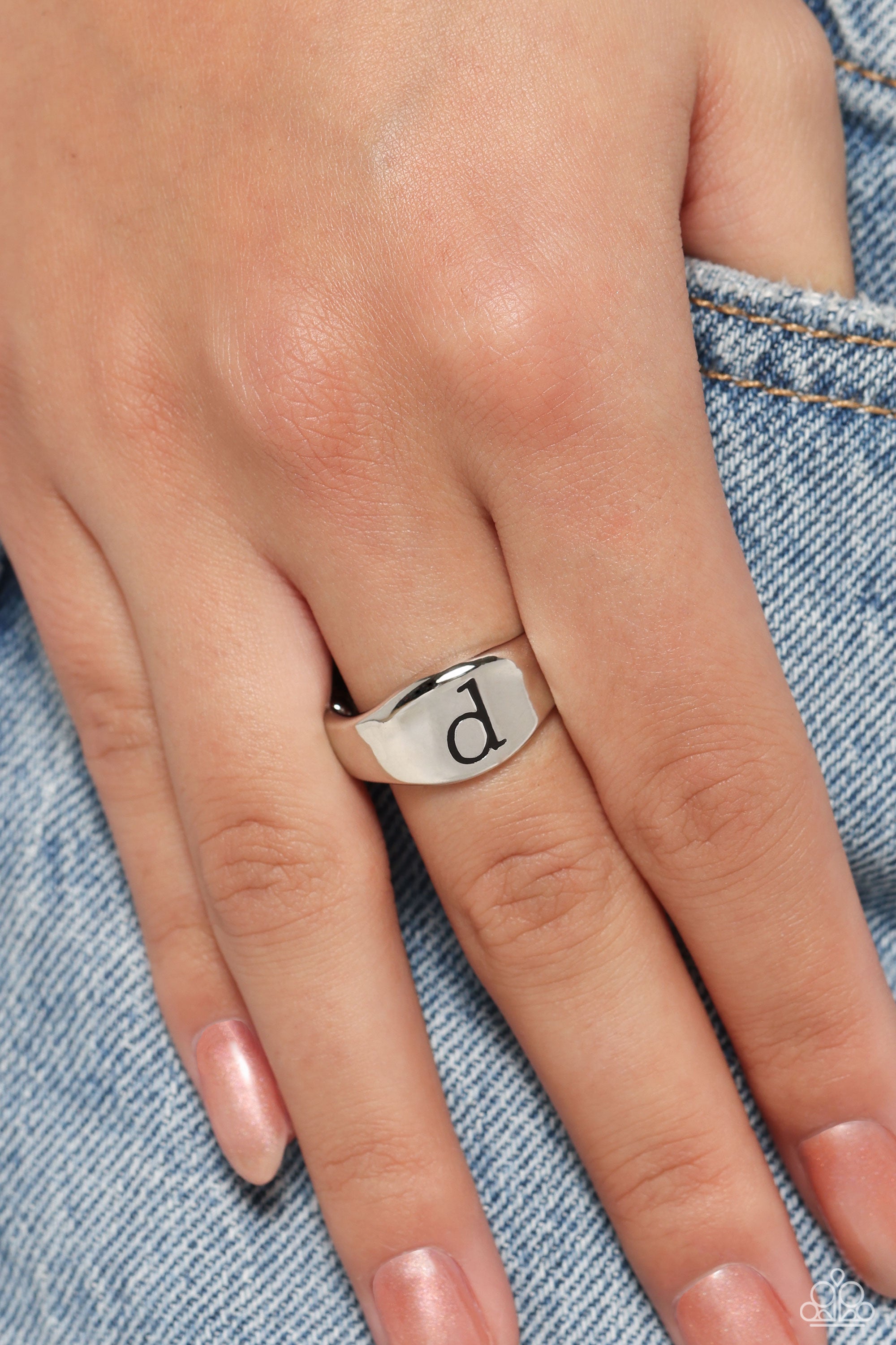 Monogram Memento - silver - D - Paparazzi ring – JewelryBlingThing