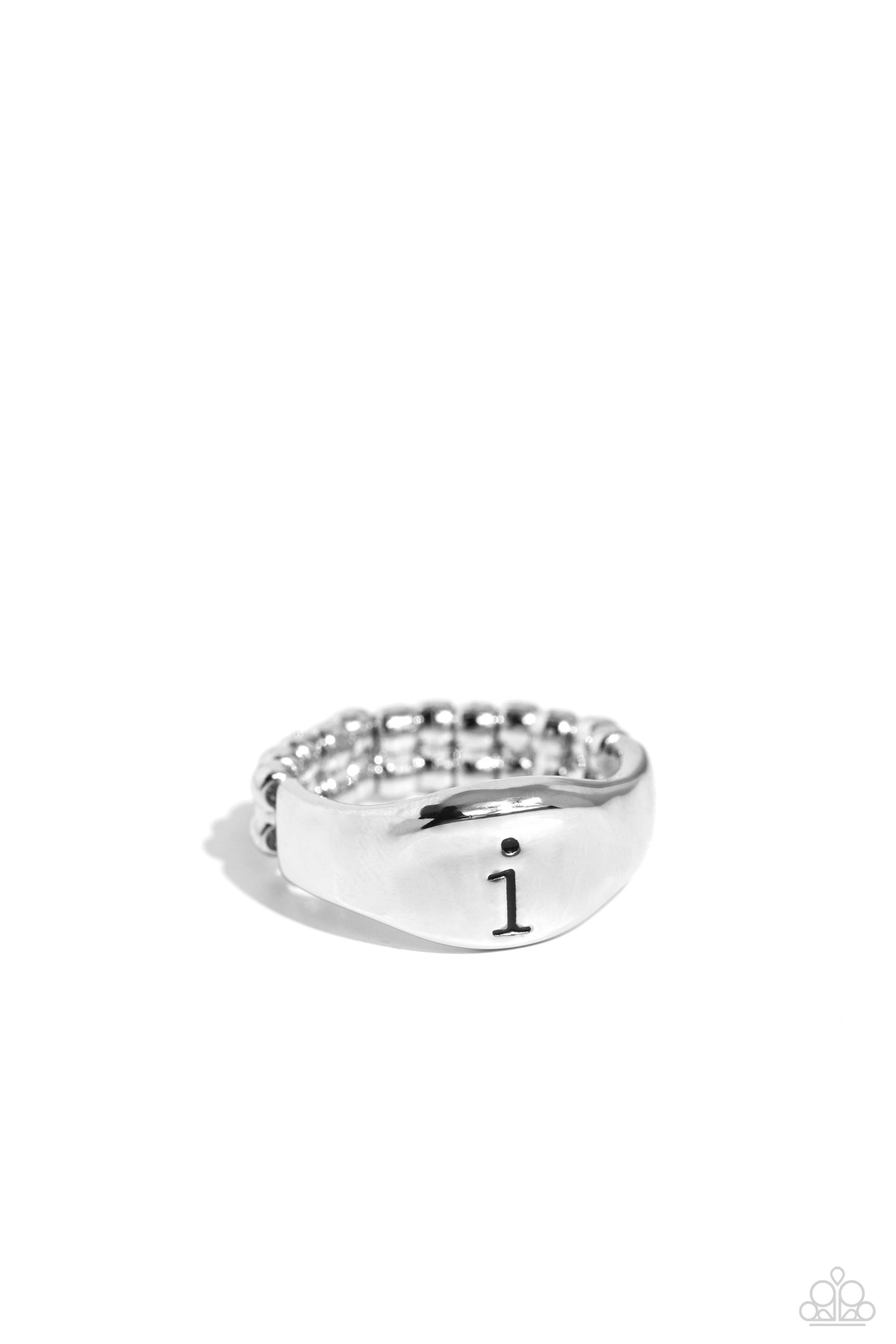 Monogram Memento - silver - I - Paparazzi ring