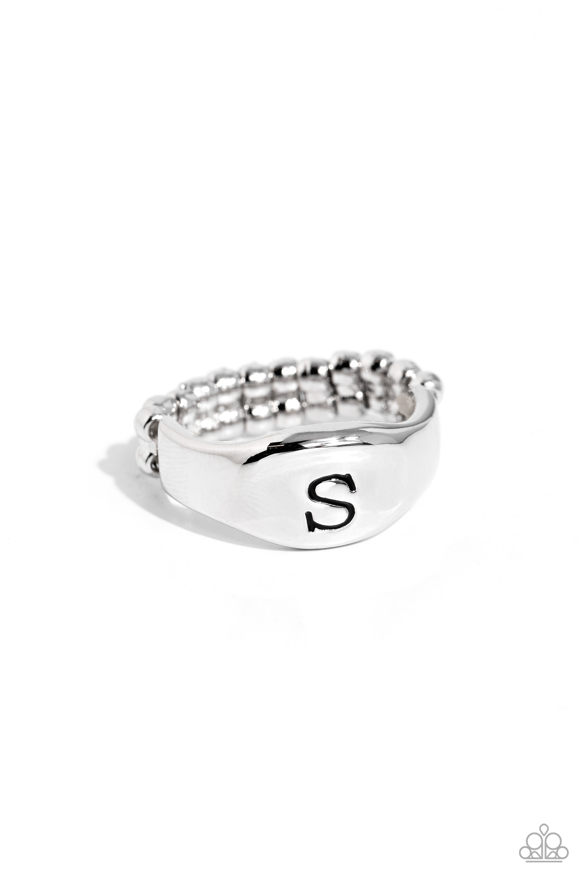 Monogram Memento - silver - S - Paparazzi ring