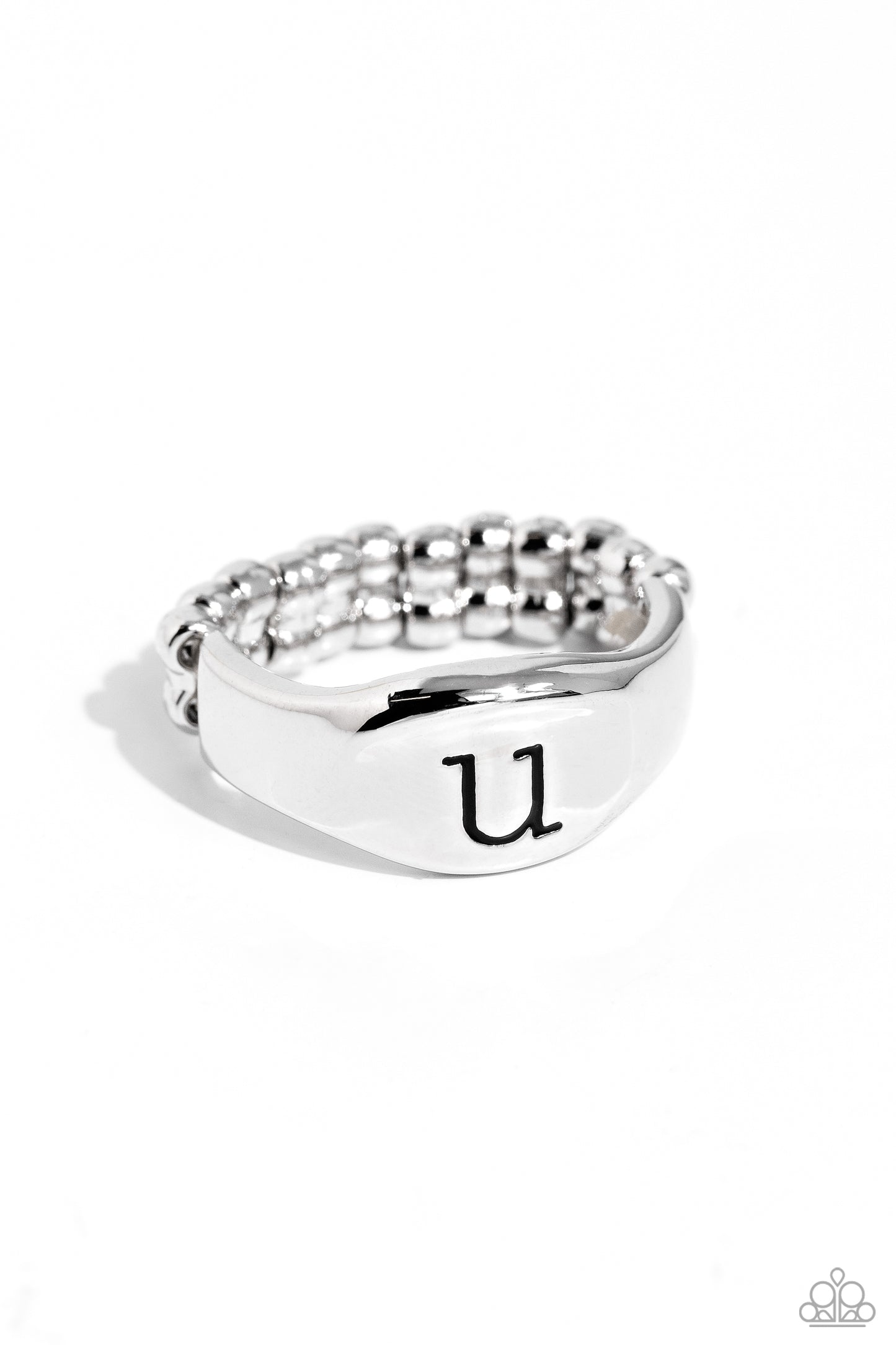 Monogram Memento - silver - U - Paparazzi ring
