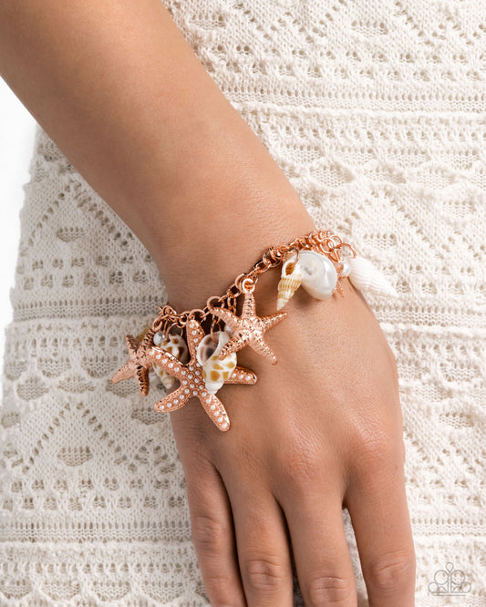 Seashell Song - copper - Paparazzi bracelet